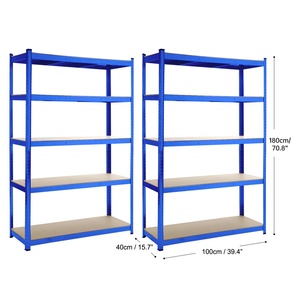 Étagères de rangement robustes à 5 niveaux, protection contre la corrosion, <span class=keywords><strong>120</strong></span>*45*180cm, étagères de rangement de moyenne capacité, étagères sans boulons - Product Image 4