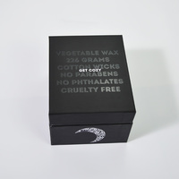 Boîte à bougies rigide de luxe 10OZ noir mat, support de bâton d'allumettes fait à la main, parfum de cire de soja, bougies parfumées, boîtes cadeaux, emballage