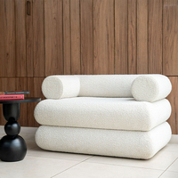 Conception de Tube de luxe nordique personnalisé velours maison salon dossier droit canapé salon loisirs fauteuil simple canapé doux