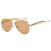 Lunettes de soleil rétro élégantes à double pont, style aviateur premium pour hommes et femmes, style européen et américain