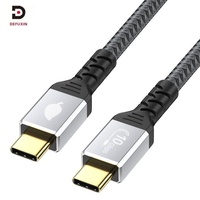 Cable USB 3.1 Tipo C a C DFX de Nailon Trenzado de 1M 10Gbps con Carcasa de Aluminio Chapada en Oro, Disponible