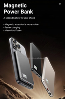 Chargeur de téléphone HYTO Pd20w Ultra fin 5000mah Batterie en aluminium Aimant 15W Usb C Charge rapide sans fil Banque d'alimentation magnétique