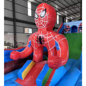 Grand <span class=keywords><strong>château</strong></span> <span class=keywords><strong>gonflable</strong></span> commercial combiné Spider-Man avec toboggan pour enfants et adultes, maison de rebond en plein air - Product Image 2