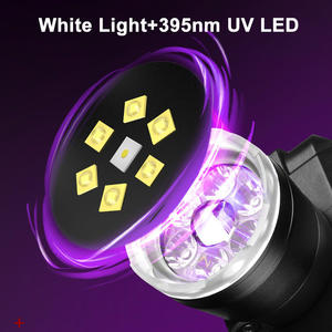 Lampe frontale rechargeable par USB Ultraviolet Blacklight 395nm UV Noir Lumière Blanc Lampe frontale LED <span class=keywords><strong>Punaise</strong></span> <span class=keywords><strong>de</strong></span> <span class=keywords><strong>lit</strong></span> Tache sèche Scorpion Phare - Product Image 5