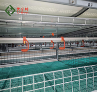 Cage à poulets automatique de type H pour l'élevage de volailles, avec grille à lattes extractible, pour poulets de chair, capacité 1000, en acier galvanisé à chaud, Nouveau modèle U-Best Shandong