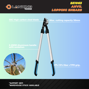551063 DIY pour lames de sécateur GEAR-PLUS en acier au carbone 50C, coupe de 30 mm, poignée souple PP TPR, coupe de branches gauche/droite - Product Image 3