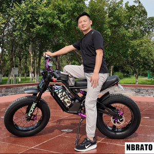 Motocicleta Eléctrica Todoterreno de 1500W con Llantas Gruesas de 20 Pulgadas, Bicicleta Eléctrica de Largo Alcance para Adultos, Neumáticos Gruesos, E-Bike - Product Image 6