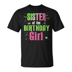 Camiseta con tema de bruja para hermana de la cumpleañera, para conjuntos familiares a juego - Product Image 2