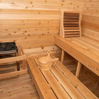 Desain Modern kesehatan di luar ruangan garam Guangdong terapi Sauna basah dan inframerah dengan pancuran merah tradisional