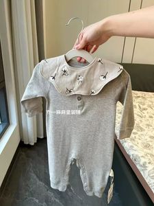 Tutina per Neonati Primavera/Autunno Stile Instagram, Body a Maniche Lunghe Unisex per Bambini e Bambine, Taglie Standard, in Velluto a Coste con <span class=keywords><strong>Pelliccia</strong></span> di Coniglio - Product Image 3
