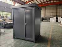 Cabine de toilettes mobile tout-en-un respirante pour l'extérieur, conteneur combiné lavabo et toilettes portable pour les chantiers de construction et de réaménagement