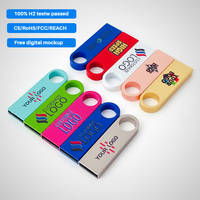 Özel Logo Metal USB Bellek 2.0 2GB 4GB 8GB 16GB 32GB 64GB USB Flash Sürücü Mini USB Bellek