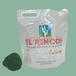 Bolsa de plástico PE reciclable ecológica impresa personalizada bolsa de boquilla para bebidas con impresión de huecograbado - Product Image 2