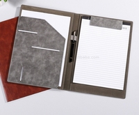 Carpeta de Archivos Personalizada de Piel Sintética PU con Logotipo, Portafolio Corporativo para Organización de Proyectos A4, Portapapeles para Conferencias