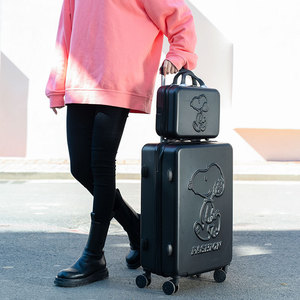 Valise à roulettes pour enfants de 20 pouces, ultra-légère, en cuir, avec serrure, design <span class=keywords><strong>Snoo</strong></span>/, valise de cabine avec mot de passe - Product Image 6