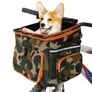 Hot Verkoop Hond Fiets Mand Pet Fiets Drager Verwijderbare Pet Fietsmand Tas Voor Kleine Honden