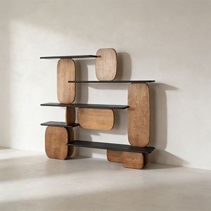 Étagère à livres de style italien minimaliste pour bureau à domicile, bibliothèque, présentoir rétro en <span class=keywords><strong>bois</strong></span> de frêne pour la maison - Product Image 1