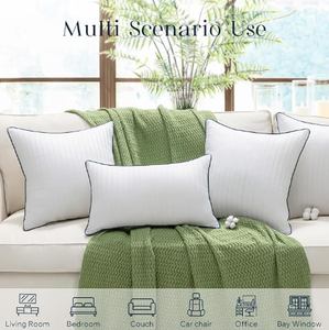 Logotipo personalizado cuadrado 20x20 "tela de algodón pato pluma de ganso <span class=keywords><strong>relleno</strong></span> medio firme personalizado silla sofá almohada cojín <span class=keywords><strong>para</strong></span> el cuello - Product Image 3