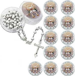 12 PCS 첫 영성체 향기로운 묵주 호의-개별 선물 상자가있는 12 묵주 - Product Image 1