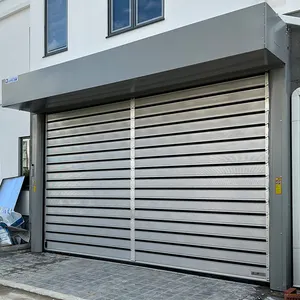 Pintu spiral kecepatan tinggi aluminium kustom tahan angin dan anti-maling pintu spiral keras stabil pintu keamanan kecepatan tinggi