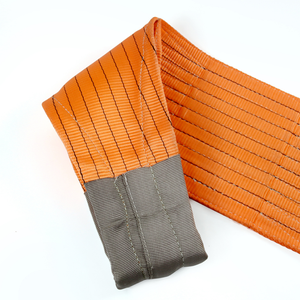 カスタム耐久性オレンジ10トンフラットウェビングスリング、産業用リフティング向けヘビーデューティー - Product Image 2