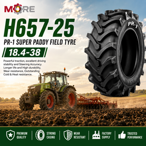 Nouvelle chambre à air diagonale 18.4-38 12PR PR-1 95mm à bande de roulement profonde pour tracteur agricole et opération sur rizières inondées - Product Image 1