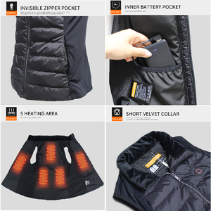 <strong>Heated</strong> Vest Winter Thermal USB Smart Warming Windproof Breathable Men's <strong>Gilet</strong> - Product Image 4