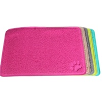Tapis et sous-plats en PVC confortables pour gamelles d'animaux, motif chat de dessin animé, anti-éclaboussures, faciles à nettoyer et pratiques à utiliser