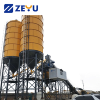 Impianto di Betonaggio Completamente Automatico Controllato da PLC, Capacità 120cbm/h, Modello JS2000, con Silo per Cemento da 200T e Linea Elettrica