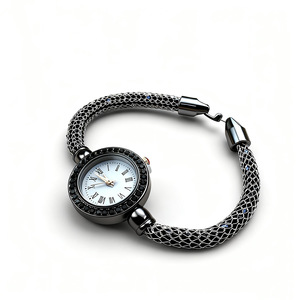 New Creative Beaded Steel Mesh Band Bracelet <b>Watch</b> <b>Diamond</b> Paved Elegant Premium Quartz Wristwatch for Women Luxury <b>Watch</b> - Product Image 3