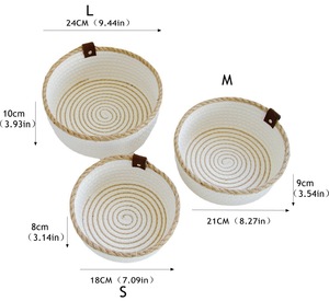 Panier de rangement en corde de coton tressée de haute qualité pour salle de bain, panier à linge en tissu pour vêtements, boîte de rangement moderne pour bureau - Product Image 5