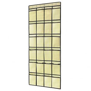 Spot 24 Grid Beige Home Pocket Non-Woven Fabric <b>Storage</b> Bag Behind the Door <b>Shoe</b> Hanging Bag - Product Image 1