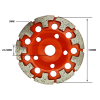 Meule diamantée en forme de T de 5 pouces (125 mm) pour le meulage du béton et de la pierre, OEM