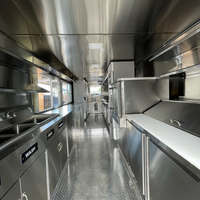Remorque alimentaire mobile d'occasion personnalisée, camion de restauration de rue, chariot de traiteur pour café, burgers, frites, glaces, BBQ, snacks, hot-dogs et chips