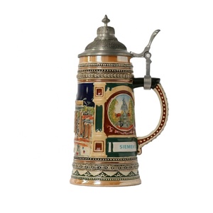 Mug à boissons alcoolisées en verre, tasse à <span class=keywords><strong>bière</strong></span>, compatible animaux <span class=keywords><strong>de</strong></span> la forêt, accessoire avec couvercle petper, Tankard, 1 litre - Product Image 3