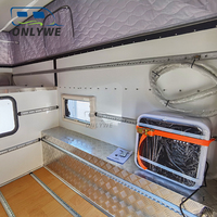 ONLYWE Camper de pick-up tout-terrain à glissière, petit et léger, avec toit relevable, pour benne de pick-up