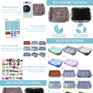 COLLABOR Cama de Viaje Plegable para Perros de Felpa con Estampado de <span class=keywords><strong>9</strong></span> Colores y 6 Tamaños, Cama de Felpa Personalizable para Perros para Jaula, Cama Cómoda y Ajustable para Perros - Product Image 3