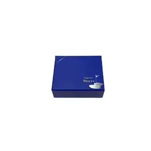 Top And Bottom 2 Piece Box Wallet Rigid Cardboard Box With Silver Logo Custom Premium Gift Packaging Box