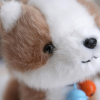 Porte-clés en peluche mignon de chien miniature, breloque de sac, poupée en peluche Shiba Inu Corgi, accessoire de sac à dos