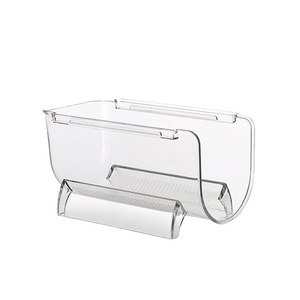 Range-bouteilles transparent en plastique peu encombrant pour réfrigérateur, organisateur de canettes de soda pour le stockage du vin, de la bière, des sodas, pour garde-manger et bar - Product Image 3