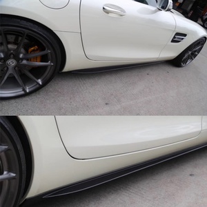 Jupes latérales étendues en fibre de carbone véritable style V2, les plus vendues, pour Mercedes Benz <span class=keywords><strong>AMG</strong></span> <span class=keywords><strong>GT</strong></span> GTS GTC Coupé - Product Image 4