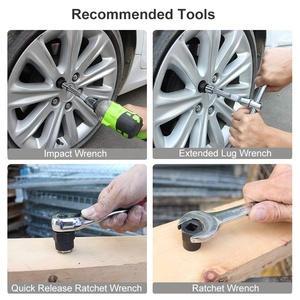 10pcs Automotive Vehicle Wheel <strong>Nut</strong> Removal Tool Twist Socket Set &amp; <strong>Nut</strong> Lock Remover Screw <strong>Extractor</strong> for Car Wheels - Product Image 6