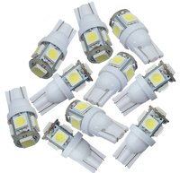 T10 12V 5SMD 5050 ampoule LED super lumineuse W5W T10 éclairage de plaque d'immatriculation 12V T10 LED carte dôme lumière de courtoisie éclairage intérieur de voiture