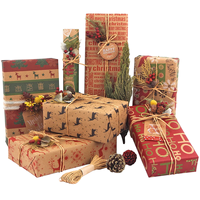 Emballage en papier kraft personnalisé pour cadeaux de fête, impression personnalisée, revêtement d'un seul côté, biodégradable, résistant à l'humidité, logo personnalisé