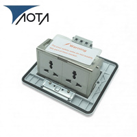 Boîtier de prise de sol en alliage d'aluminium étanche IP44, 2/5 prises, 4 ports, 13A, norme européenne, mise à la terre, usage commercial et industriel