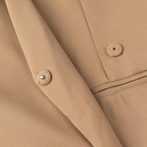 سترة نسائية كاجوال أنيقة بأكمام طويلة وياقة مسننة بلون واحد بثلاثة ألوان - Product Image 3