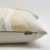 Housse de coussin décorative AIBUZHIJIA verte avec broderie appliquée, élégante et design, pour la maison, collection printemps