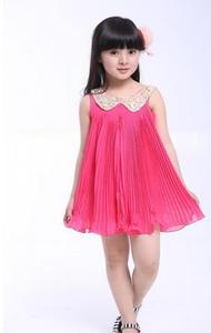 Wholesale Children Sleeveless Colorful Beach Wedding Flower Girl Dress - Product Image 2