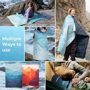 Custom Logo Backcountry Puffy Camping Waterproof Polyester Travel Blanket for Winter Outdoor Use Packable <b>Lightweight</b> - Product Image 2