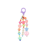 Meilleur cadeau pour couple d'amis, mignon pour Smiley, pour lettre d'amour, porte-clés pendentif, vente chaude, ornements suspendus en acrylique pour sacs d'école